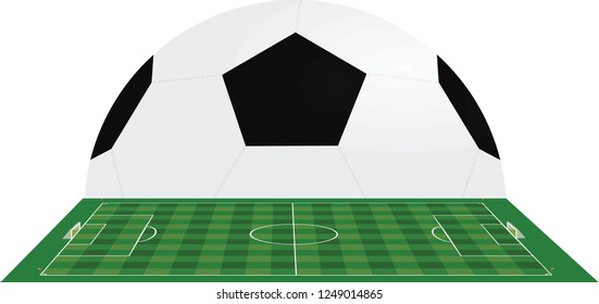 Soccer field. vector illustration