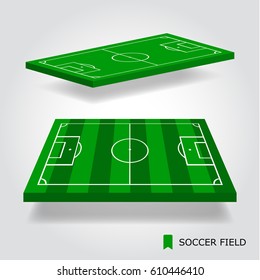 Soccer field. Vector Illustration.