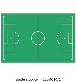 soccer field. Vector illustration of Green football field