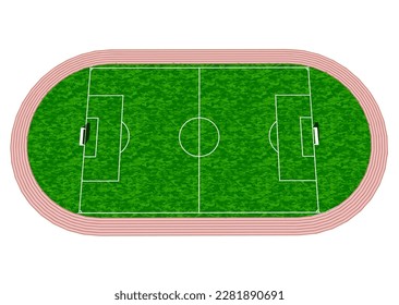 soccer field vector illustration isolated on white background