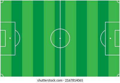 soccer field view vector illustration. in green and white color