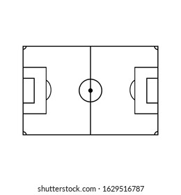 soccer field with a white background. eps 10