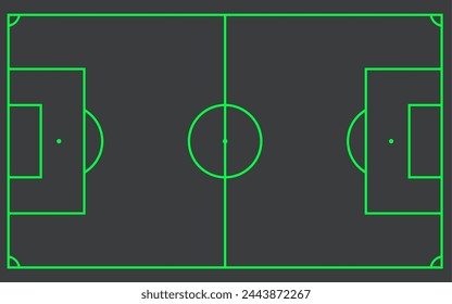 Campo de fútbol, campo de fútbol ilustración vectorial