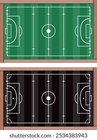 Soccer Fields Game Tables Vector Models