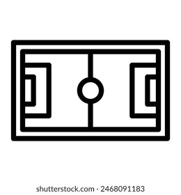 Soccer FieldVector Line Icon Design