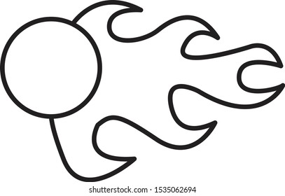 Soccer Fire Logo Design Element 