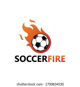 Soccer Fire Logo Template Design