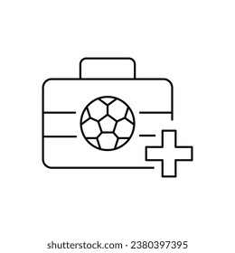 Soccer first aid kit icon design. isolated on white background. vector illustration