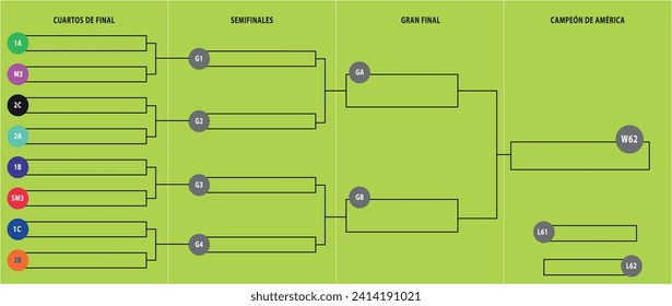 Fijación del fútbol. Plantilla vectorial de programación deportiva verde