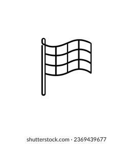 Soccer Flag Line Style Icon Design