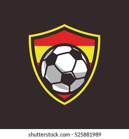 Soccer Flag Logo, Spain Flag