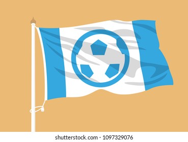 Soccer flag waving