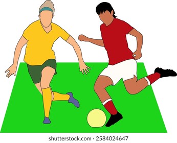 Soccer Flat Design Vector Illustration