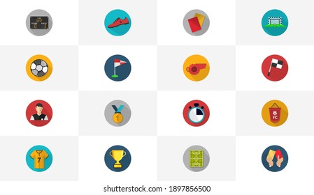 Soccer flat icon logo concepts vector, Creative design template, Illustration