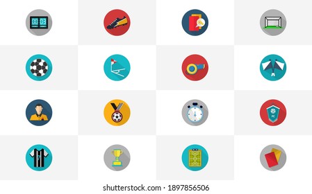 Soccer flat icon logo concepts vector, Creative design template, Illustration