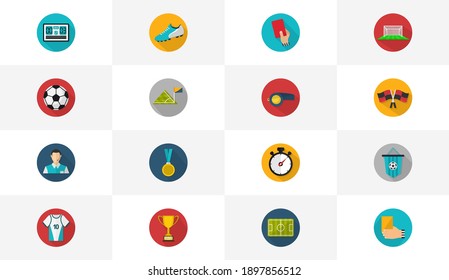 Soccer flat icon logo concepts vector, Creative design template, Illustration