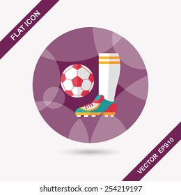 soccer flat icon with long shadow,eps10