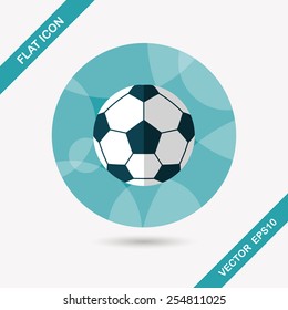 Soccer flat icon with long shadow,eps10