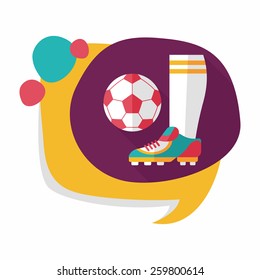 soccer flat icon with long shadow,eps10