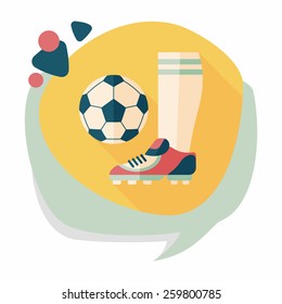 soccer flat icon with long shadow,eps10