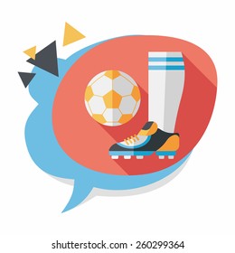 soccer flat icon with long shadow,eps10