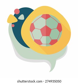 Soccer flat icon with long shadow,eps10