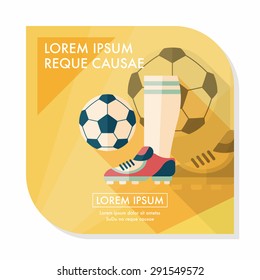 soccer flat icon with long shadow,eps10