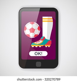 soccer flat icon with long shadow,eps10