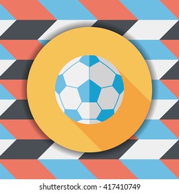 Soccer flat icon with long shadow,eps10