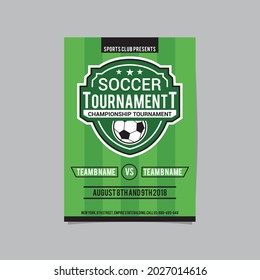 Soccer Flyer Vector layout design template for extreem sport event, tournament or championship