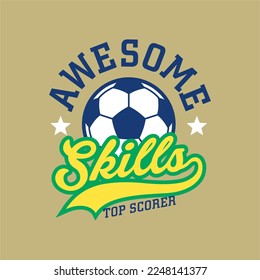 Soccer Foot ball awesome Logo Template Vector , graphic for tshirt and other print 