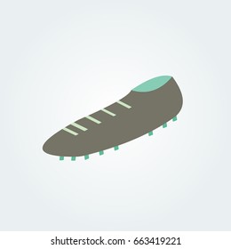 soccer foot ball shoes vector icon