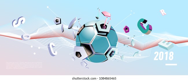 Soccer and footbal digital web banner and poster. Design template and background for news and sports.