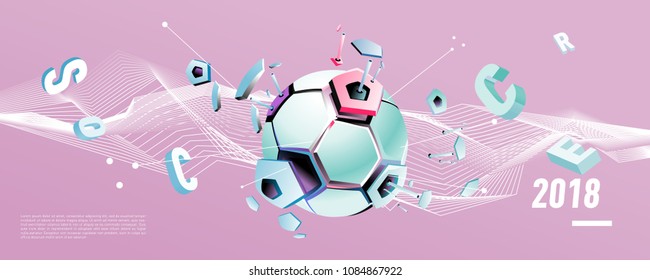 Soccer and footbal digital web banner and poster. Design template and background for news and sports.
