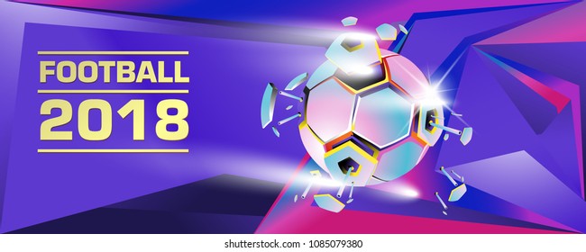 Soccer and footbal digital web banner and poster. Design template and background for news and sports.