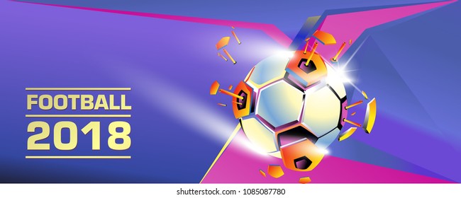 Soccer and footbal digital web banner and poster. Design template and background for news and sports.