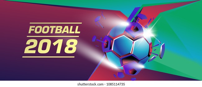 Soccer and footbal digital web banner and poster. Design template and background for news and sports.