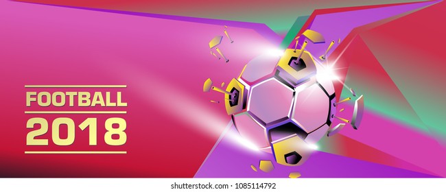 Soccer and footbal digital web banner and poster. Design template and background for news and sports.