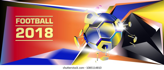 Soccer and footbal digital web banner and poster. Design template and background for news and sports.