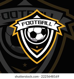 soccer footbal logo premium vector