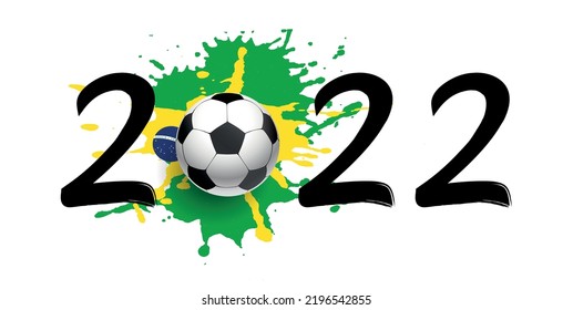 Soccer Football 2022 Brasil Vector Design