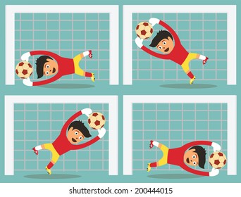 Soccer football in actions for animation