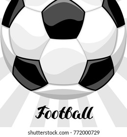 Soccer or football background with ball. Sports illustration.