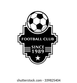 Soccer Football Badge Black Whitevector Illustration Stock Vector ...