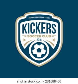 Soccer Football Badge Crest Logo Graphic With Text