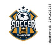Soccer Football Badge Logo Design Templates | Sport Team Identity Vector Illustrations isolated on white Background