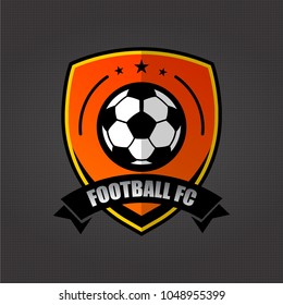 Soccer Football Badge Logo Design Templates | Sport Team Identity Vector Illustrations isolated on white Background