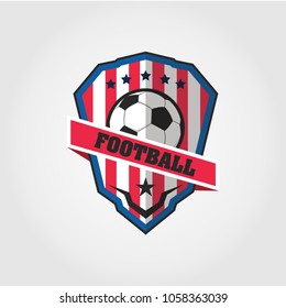 Football Futsal Shield Logo Vector Stock Vector (Royalty Free) 1607225962
