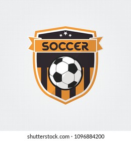 Soccer Football Badge Logo Design Templates | Sport Team Identity Vector Illustrations isolated on white Background