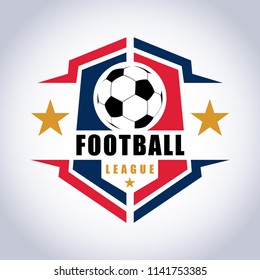 Soccer Football Badge Logo Design Templates | Sport Team Identity Vector Illustrations isolated on white Background